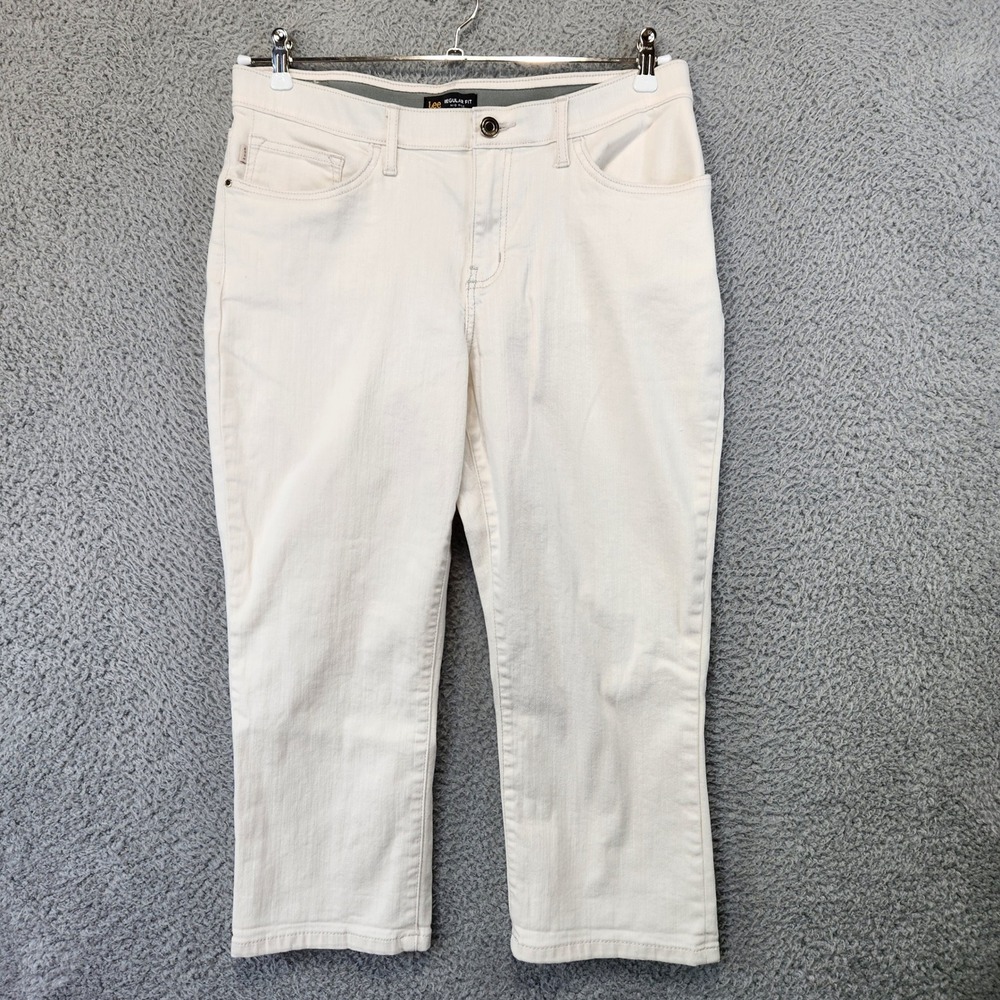Lee Regular Fit Mid Rise Crop Jeans Womens‎ 14 Med (Fits 33x22) Mid Rise Casual